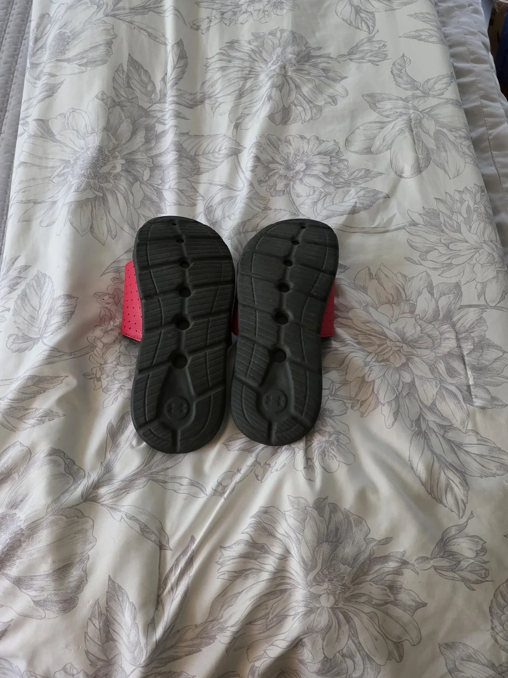 Under Armour Kids Red and Black Slide Sandals